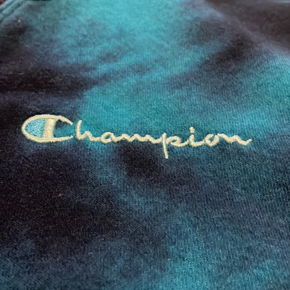 Women’s Cropped Tie-Dye Champion Hoodie - Picture 3 of 7